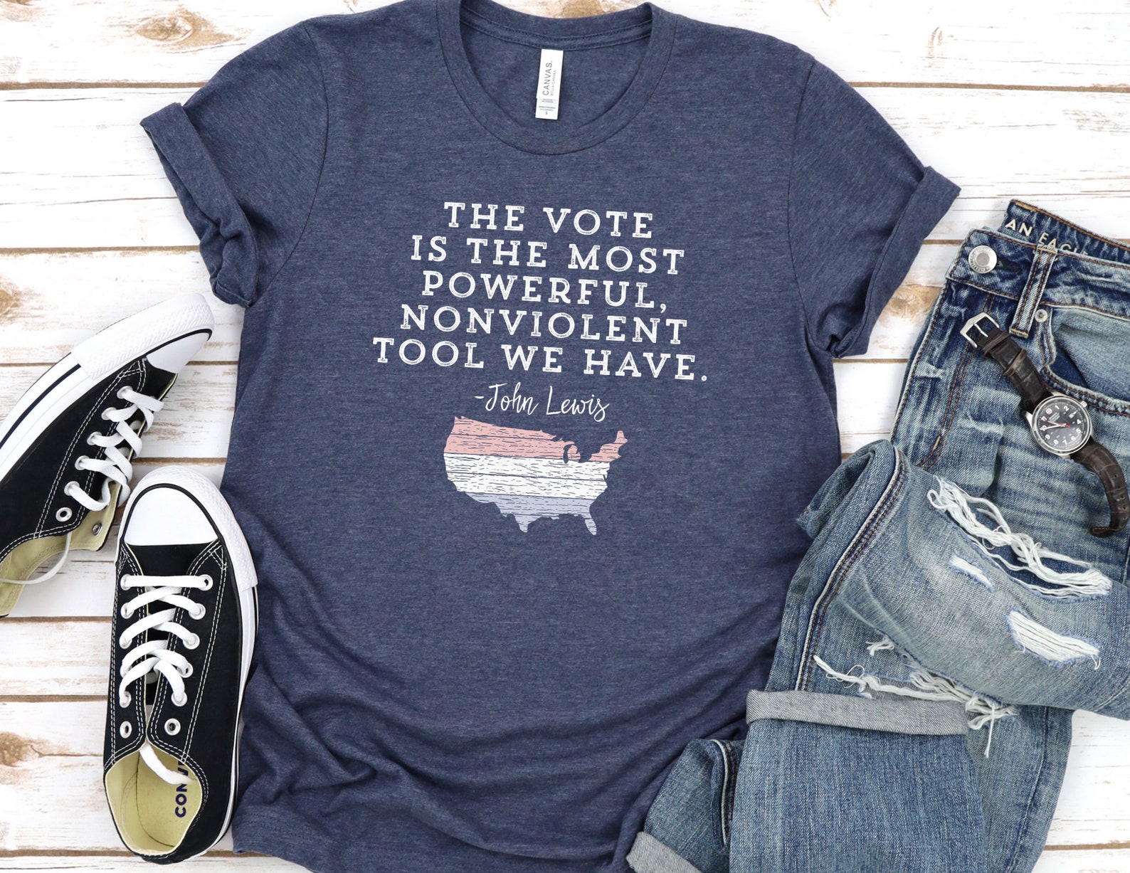 John Lewis Shirt John Lewis Quote Vote Tshirt Womens Etsy