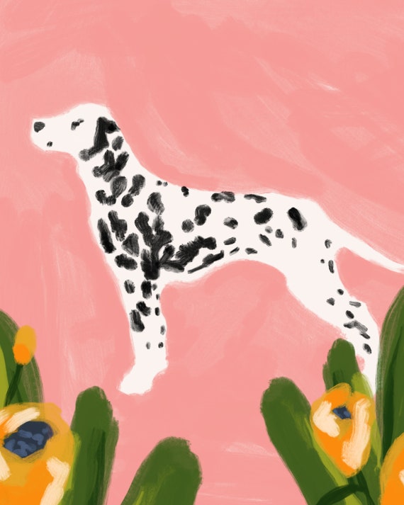 DALMATIAN PRINT Dog Print Download Pink Boho Eclectic