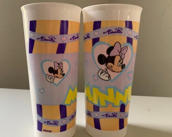Vintage Tupperware Minnie Mouse Cups Tupperware Cups 107-32 Kids Plastic Cup