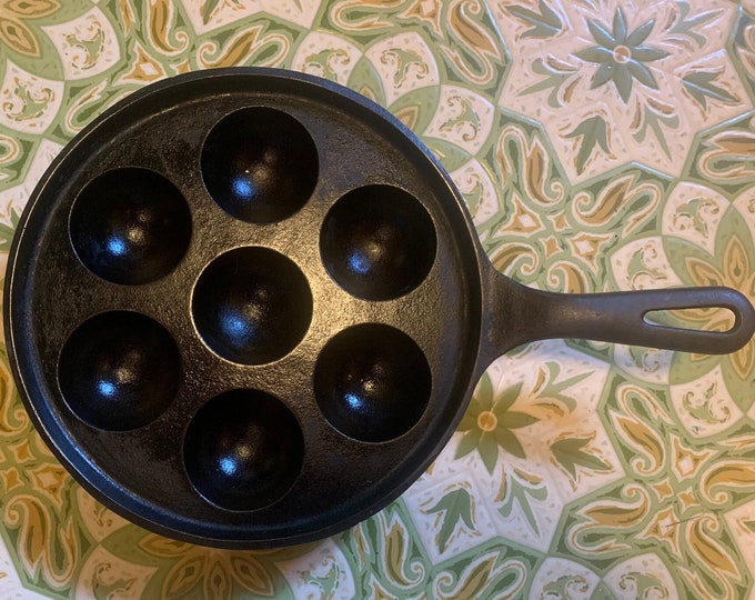 Vintage Griswold Cast Iron Aebleskiver Pan Ebleskiver Pan Etsy