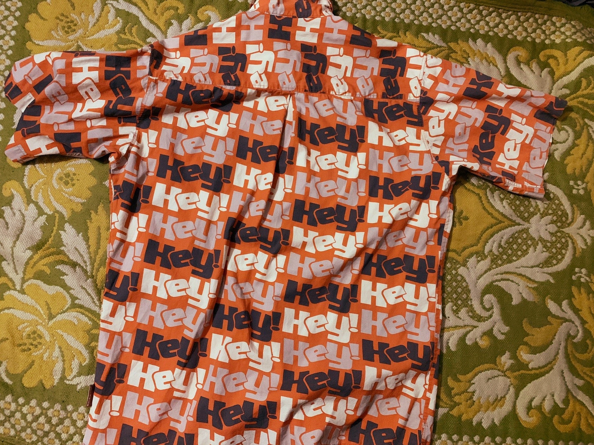 Awesome Vintage Platinum Fubu 00s Button up Shirt Short Sleeve Hey