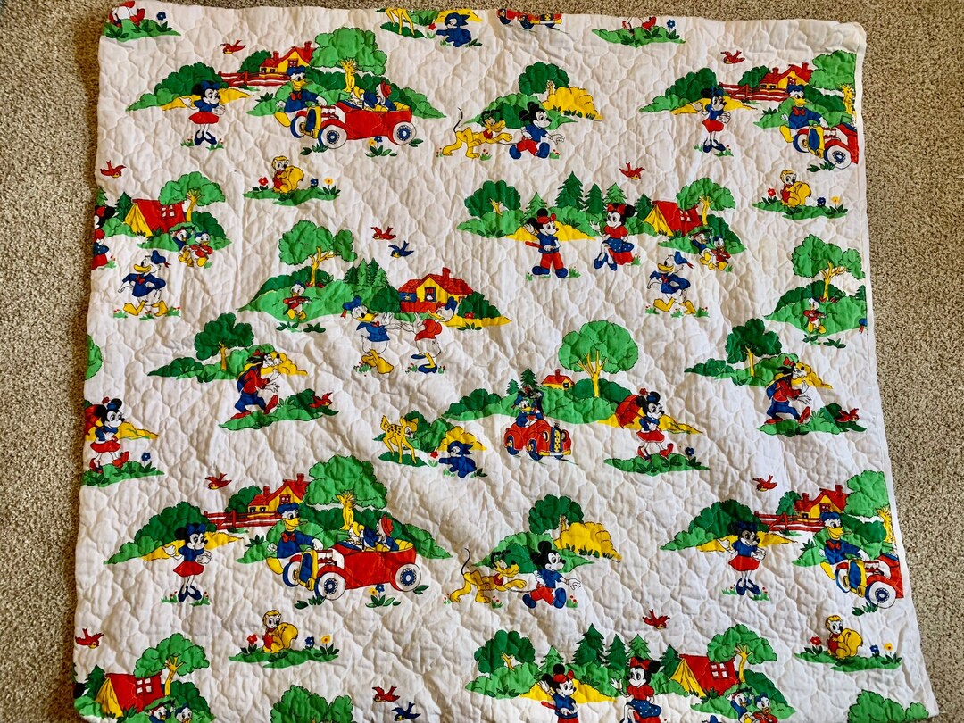 Vintage Disney Character Baby Blanket Changing Pad Cover Mattress Pad