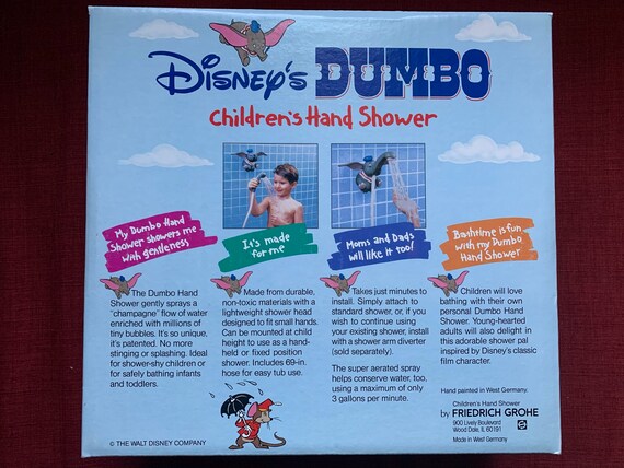 Vintage Disney Dumbo Children's Hand Shower Attachment New