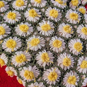 Groovy Floral Handmade Vintage Flower Afghan Flower Blanket Daisy Crochet Granny Blanket Crochet Baby Blanket 3D Daisy Blanket