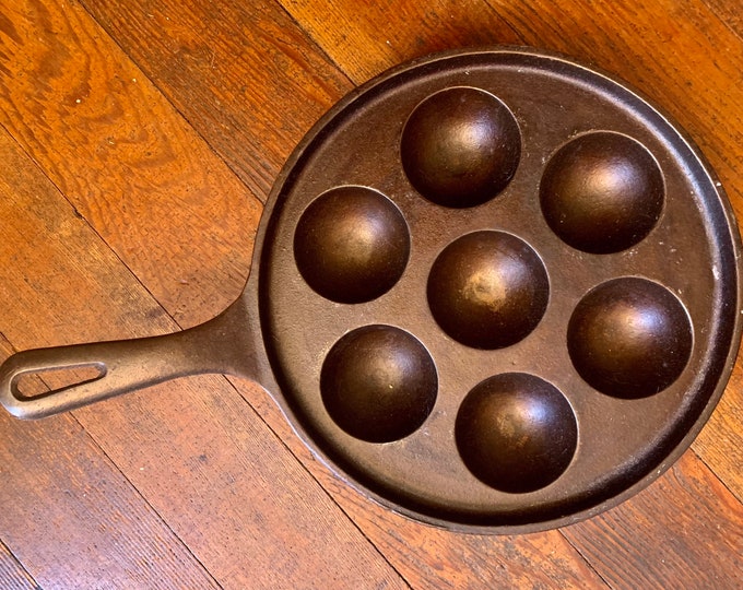 Vintage Griswold Cast Iron Aebleskiver Pan Ebleskiver Pan Danish Pancakes Griswold 32 962 Etsy