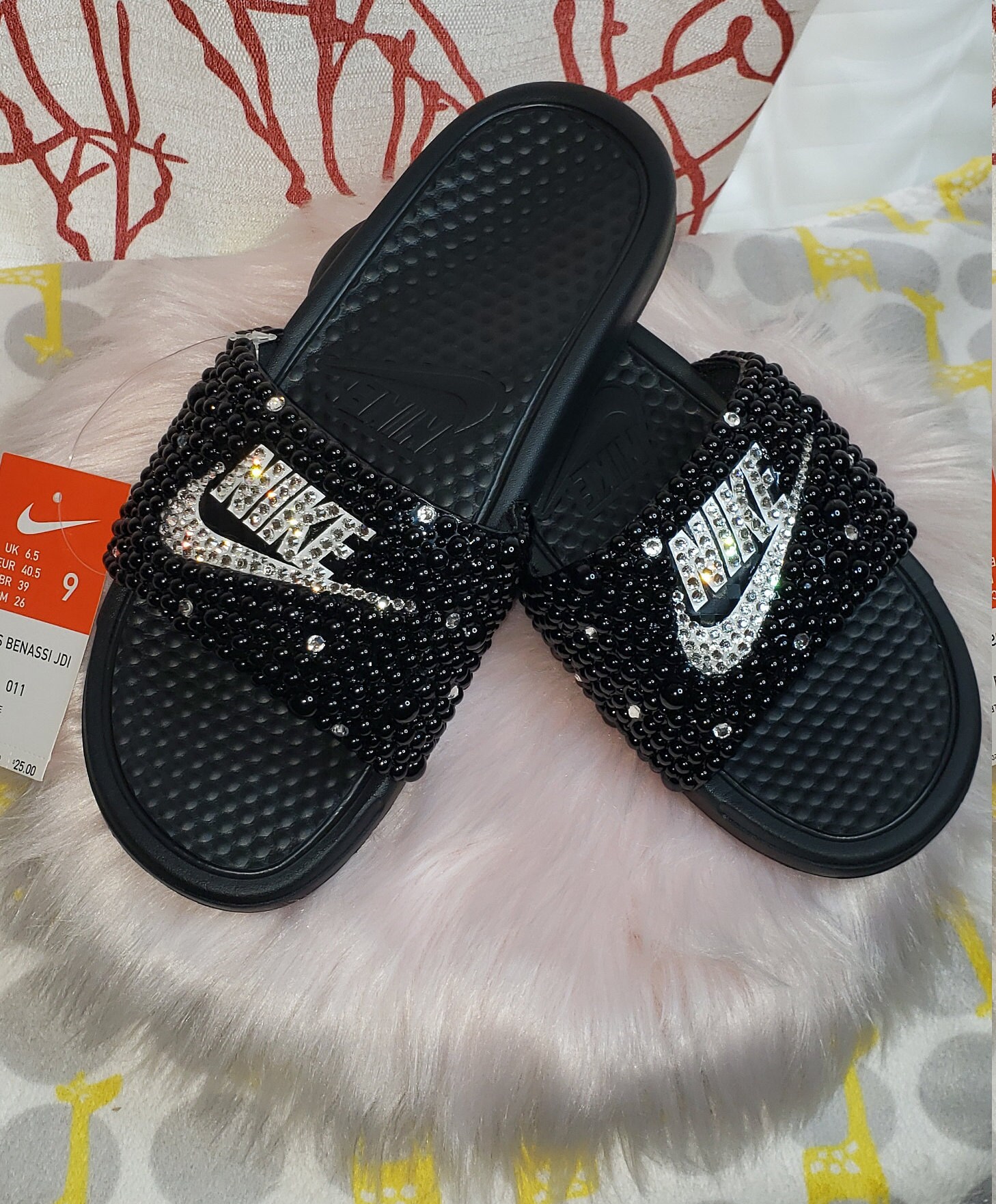 Bling Custom Nike Slides black - Etsy