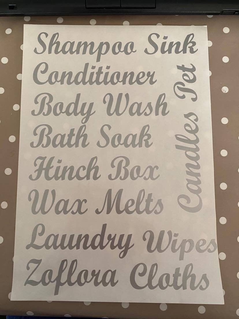 BATHROOM Vinyl Stickers for Jars Boxes Bottles Fully Etsy UK