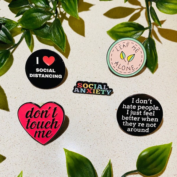 Socially Awkward - funny pin badges