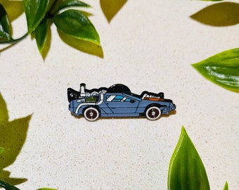 Deloreon Car Back to the Future  - funny pin badge