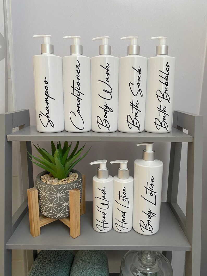 Bathroom Bottles /pump Dispensers/ Bathroom Boxes Customised Etsy