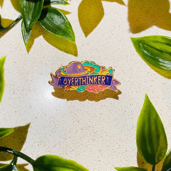 Overthinker - funny pin badge