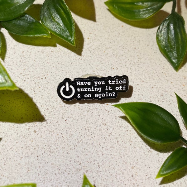 Computer Helpdesk - funny pin badge