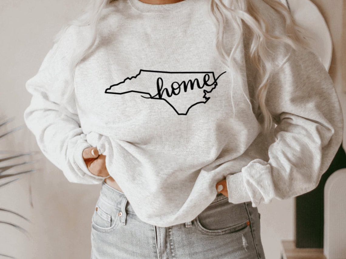 North Carolina Sweatshirt NC Sweatshirt Home - Etsy