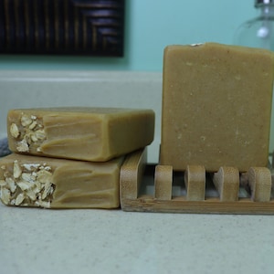Oatmeal, Milk and Honey Goat Milk, Honey, Shea Butter, Cocoa Butter and Colloidal Oatmeal Soap Bar