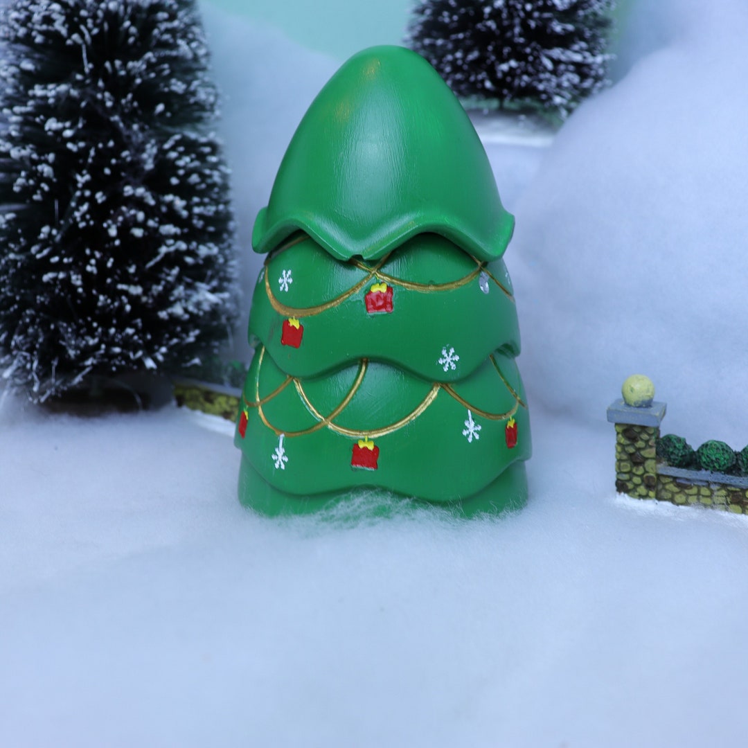 Christmas Tree Container Candle Spicy Pine Scent Etsy