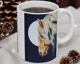 Palomino Horse Mug: Western Art Coffee Cup, Horse Energy Gift