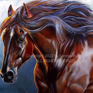 ORIGINAL HORSE PAINTING Wild Running Horse Art Horse Wall Decor Horse Lover Gift for Horse Lover Wild Horse Mustang Original Painting