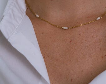 14K gold filled parelketting: sierlijke gelaagde sieraden
