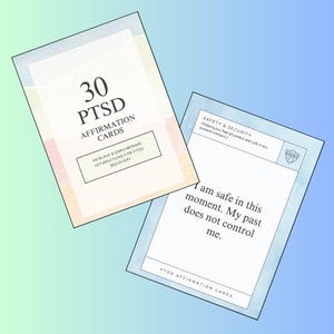 30 PTBS Affirmationskarten, psychische Gesundheit, Heilung, Stress, printable, digitale Downloads, Posttraumatische Belastungsstörungen (30 Seiten)