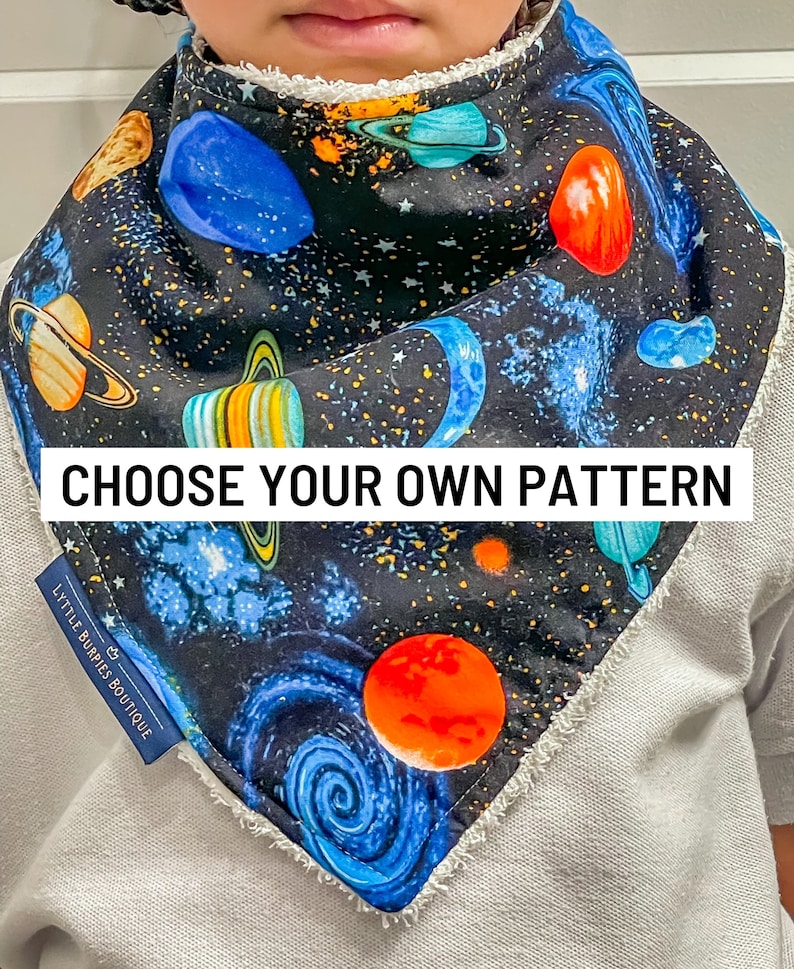 Special Needs Bandana Bibs - Popular Right Now, Trending Now, Baby Yoga Designs, Family Cloth, Adult Bibs, Adaptive Clothing, Waterproof Bib image 1