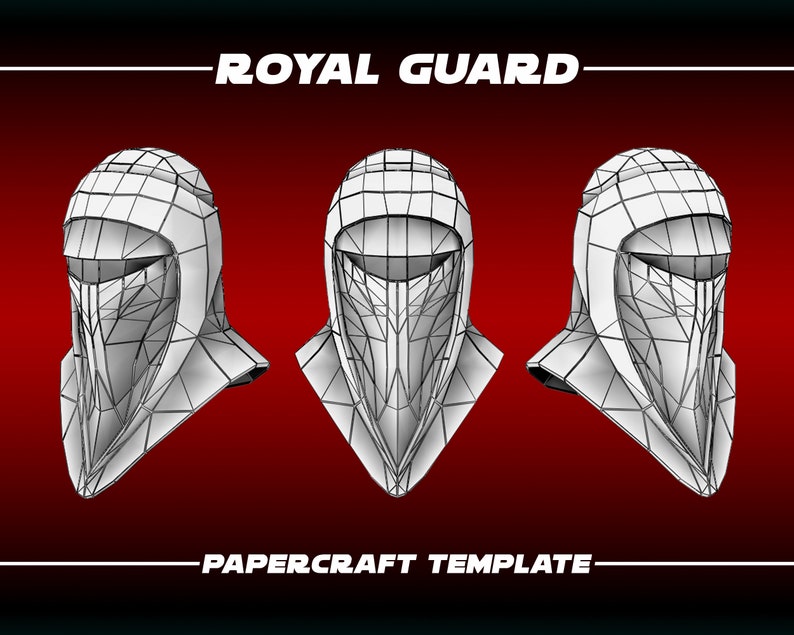 Royal Guard Helmet Template for Cosplay Pepakura .PDO .PDF Files