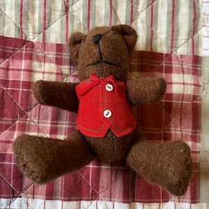 Handmade teddy bear 7 inches