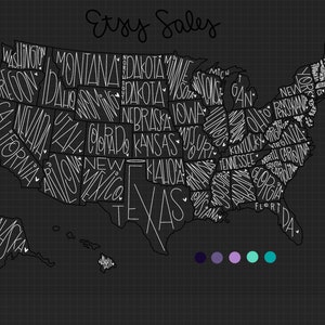 Etsy Sales Map * Sales Map * Sales Tracker * PROCREATE DIGITAL DOWNLOAD * funktioniert mit iPad Procreate App