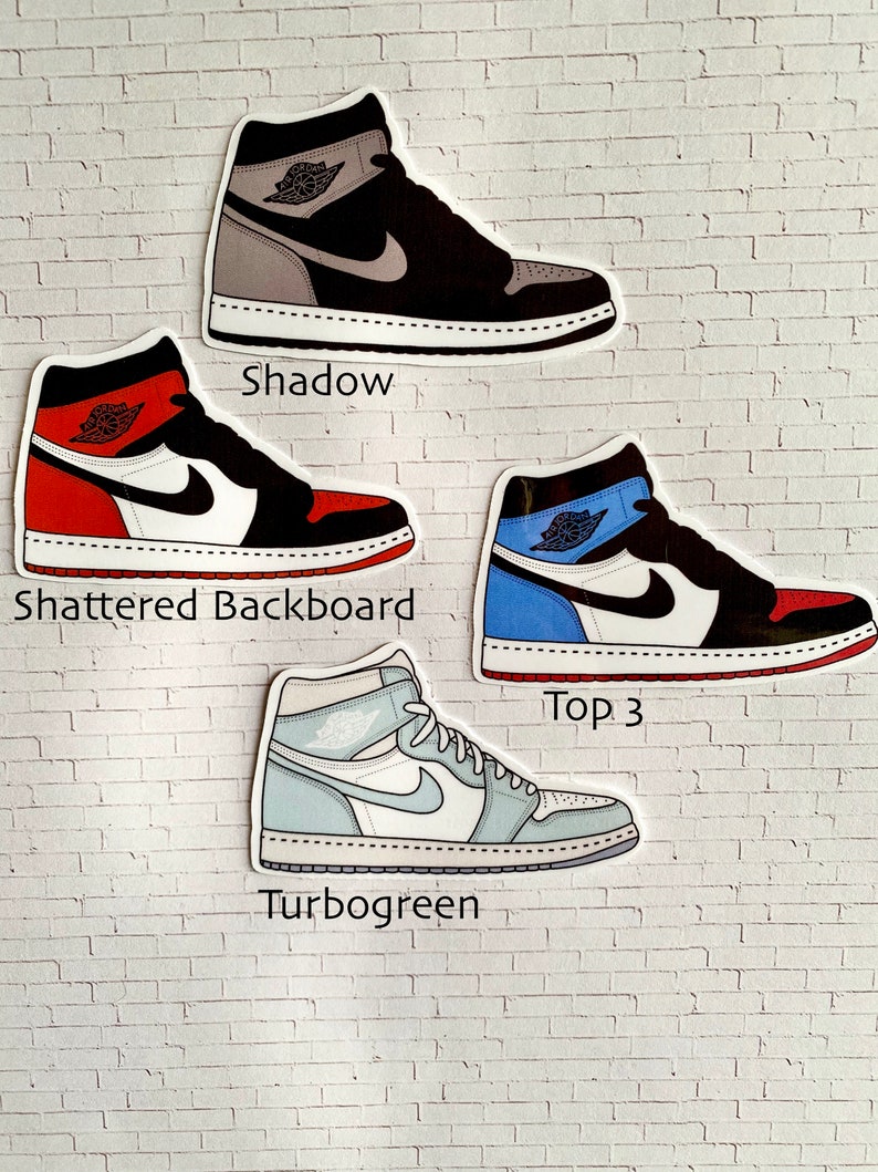 Air Jordan 1 Sneaker Stickers Waterproof Stickers Laptop | Etsy