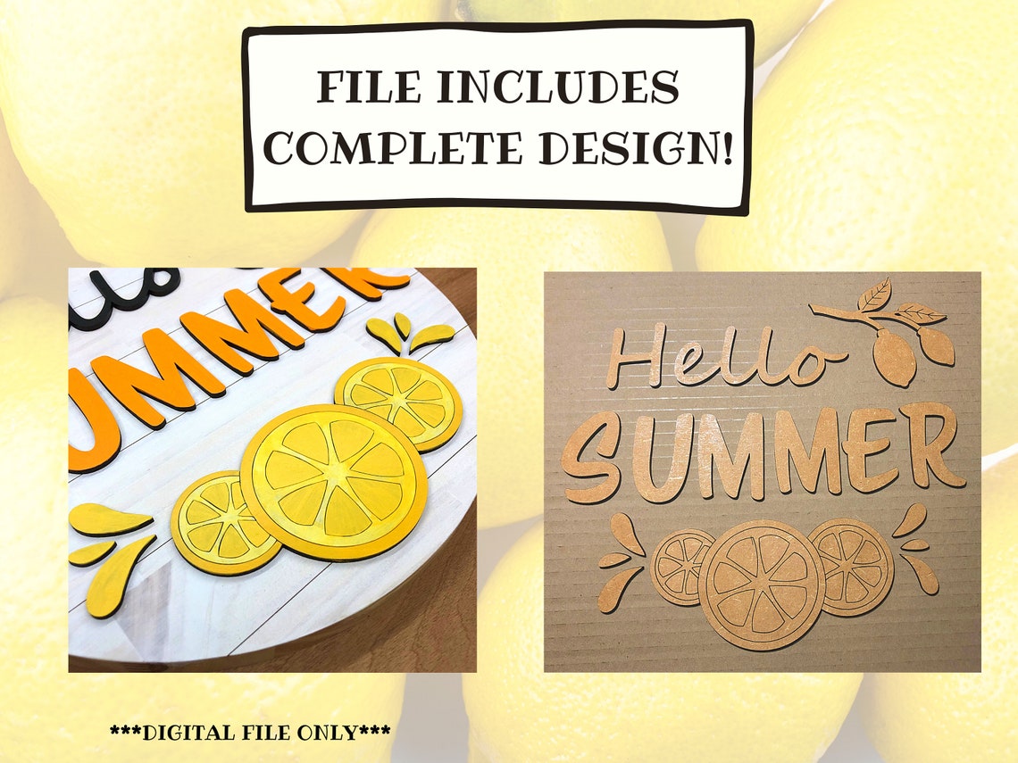 Download Hello Summer Welcome Sign SVG file for Laser Cutting | Etsy
