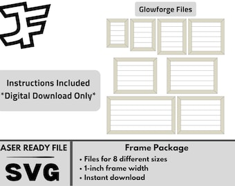 Rahmen mit Shiplap SVG-Dateien zum Laserschneiden - Glowforge Laser Files