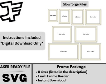 Rahmen SVG-Dateien zum Laserschneiden - Glowforge Laser Files