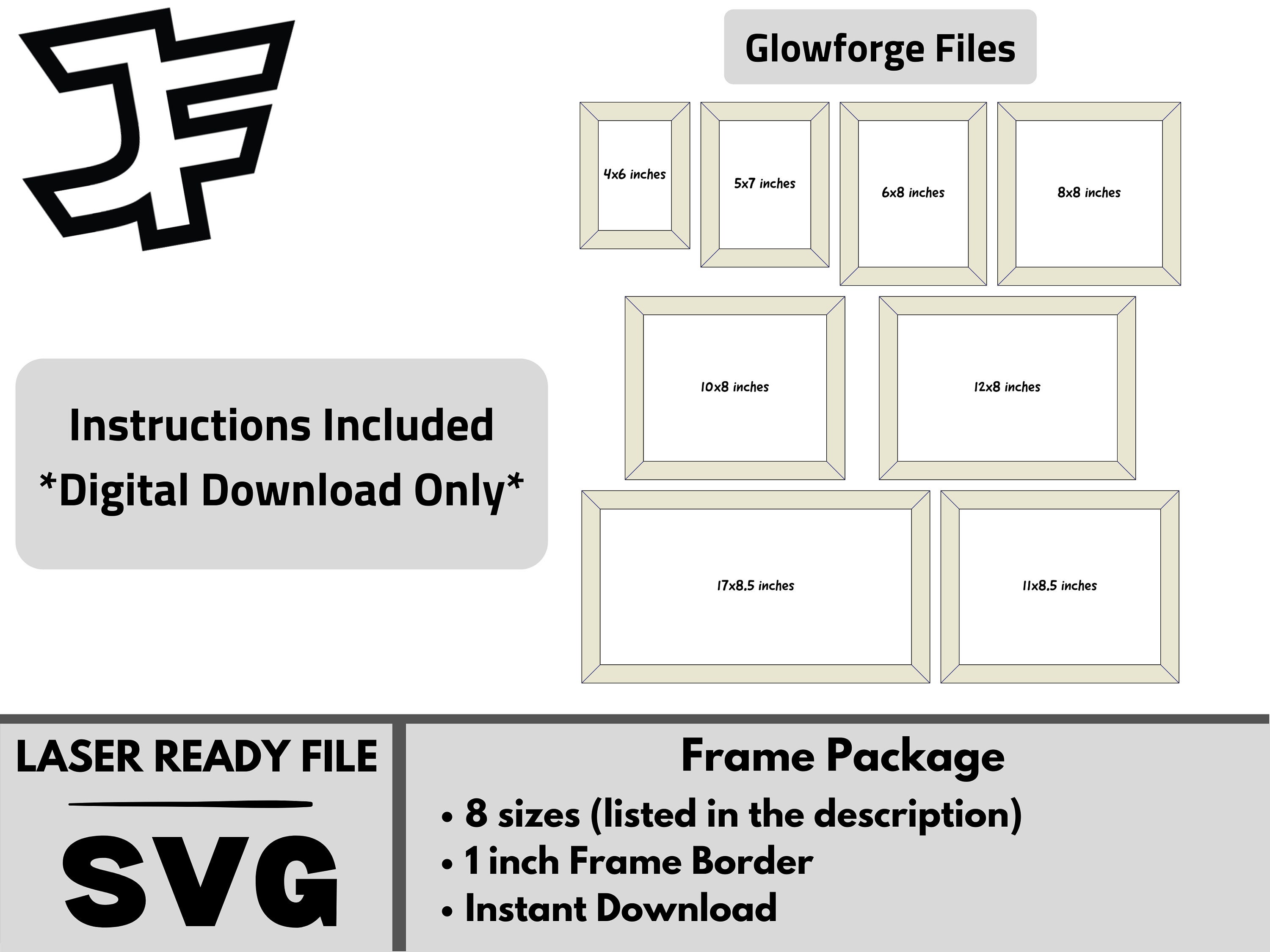 Frame SVG Files for Laser Cutting - Glowforge Laser Files