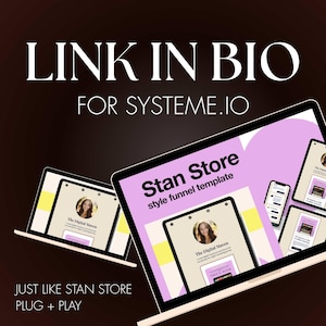 Systeme.io Template Link in Bio Stan Store Style one click install