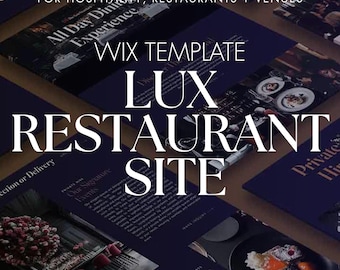 Restaurant Wix Website Template: Luxury Design for Events, Catering, and Hotels