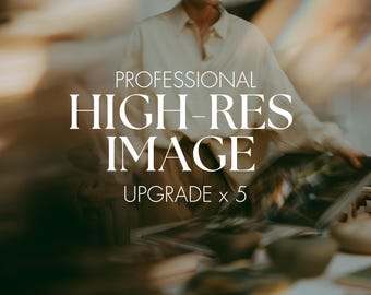 High Resolution Image Upscale x 5 | 300 DPI Print Upgrade | Stock Image Service