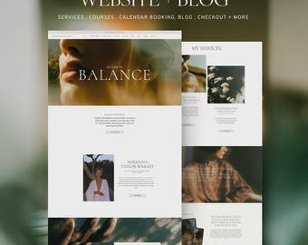 Systeme.io Wellness Edition Holistic Website Template for Bookings, Courses and Digital Products.