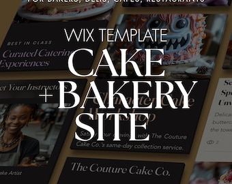 Bakery Website Wix Template: Cake Shop Design, E-Commerce (Digital Download)