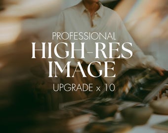 High Resolution Image Upscale x 10 | 300 DPI Print Upgrade | Stock Image Service
