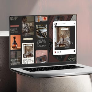 Modelos animados para mídias sociais: design de interiores, serviços criativos (Canva, Instagram, TikTok)