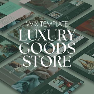Luxury Goods Wix Website Theme: E-Commerce Shop Template