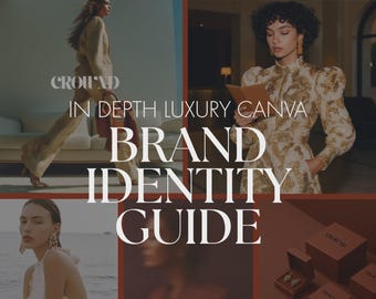 Luxury Brand Identity Guidelines Canva Template: High-End Brand Book design system