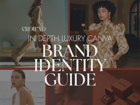 Luxury Brand Identity Guidelines Canva Template: High-End Brand Book design system