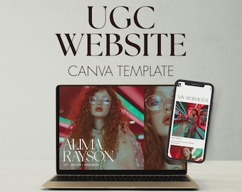 UGC Canva Portfolio Website Template (Digital Download)