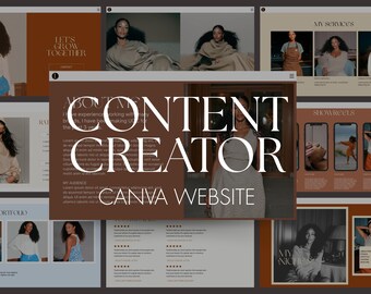 UGC Canva Portfolio Website Template for Content Creators (Digital Download)