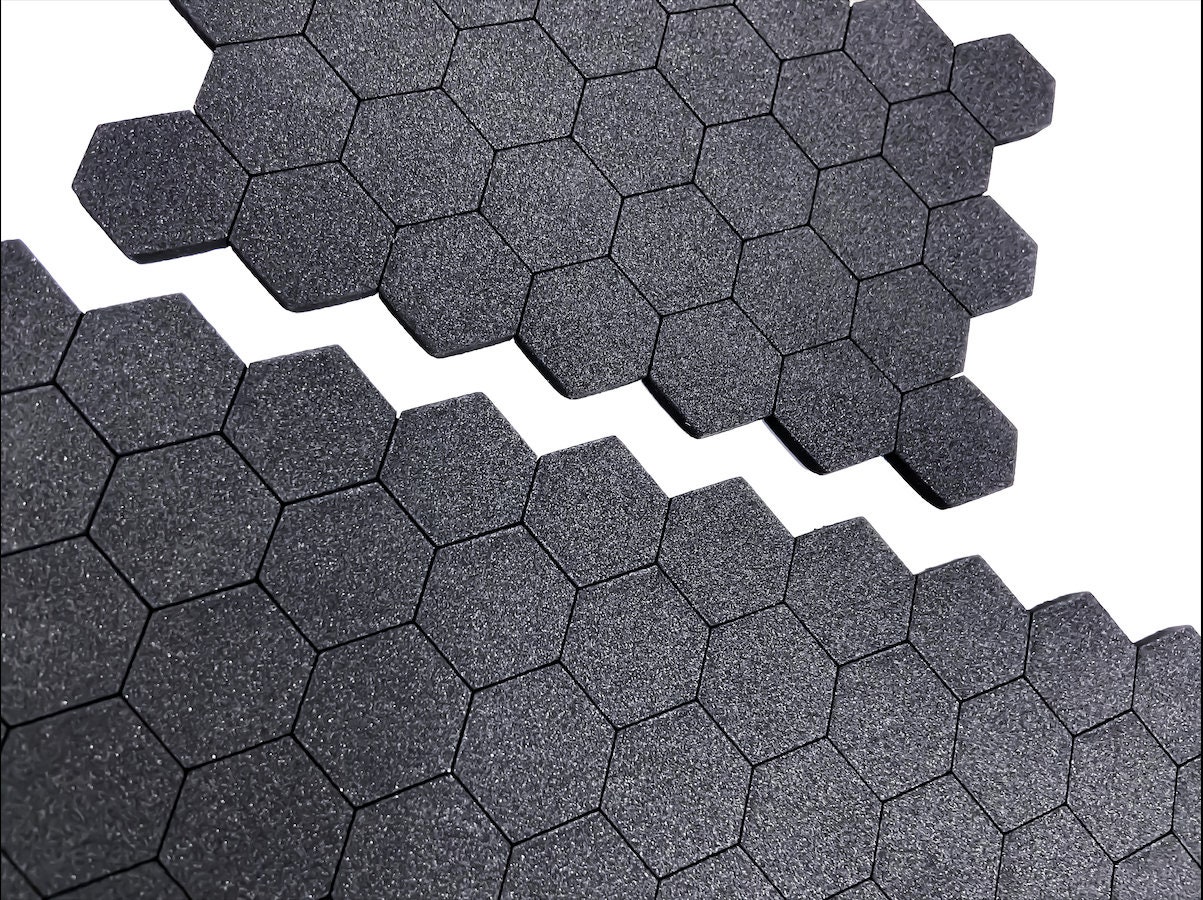 Interlocking Hexagon Patterned laser Etched EVA Foam Sheets for Cosplay