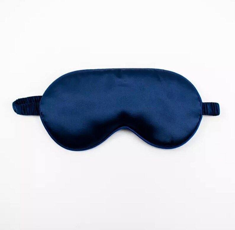 Navy Blue luxury eye sleep mask blindfold soft plush silk Etsy