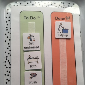 PERSONALISED  - To do / Done visual routine board with large personalised Visuals Autism/ADHD/Special Educational Needs/Aspergers/Dementia