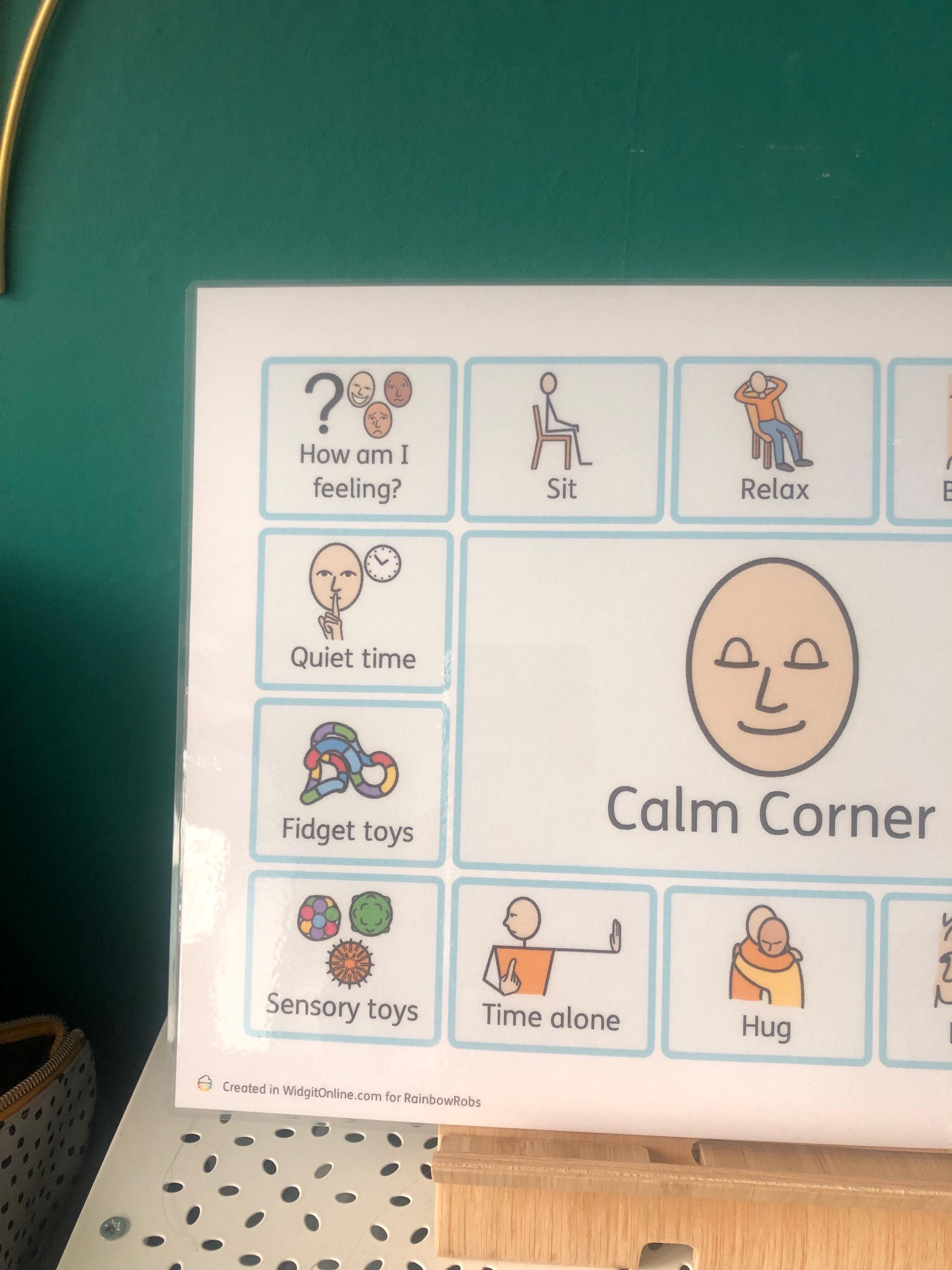 Digital Download Version - Calm Corner Poster - Calming Strategies ...
