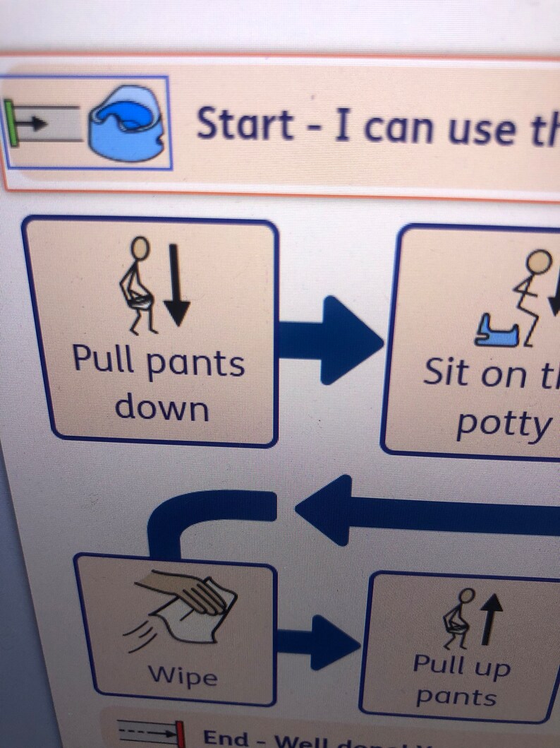 Visual Routune Chart Sen Potty Training Visual Routine Chart: SEN ASD, Nappy/pants Options - Etsy UK