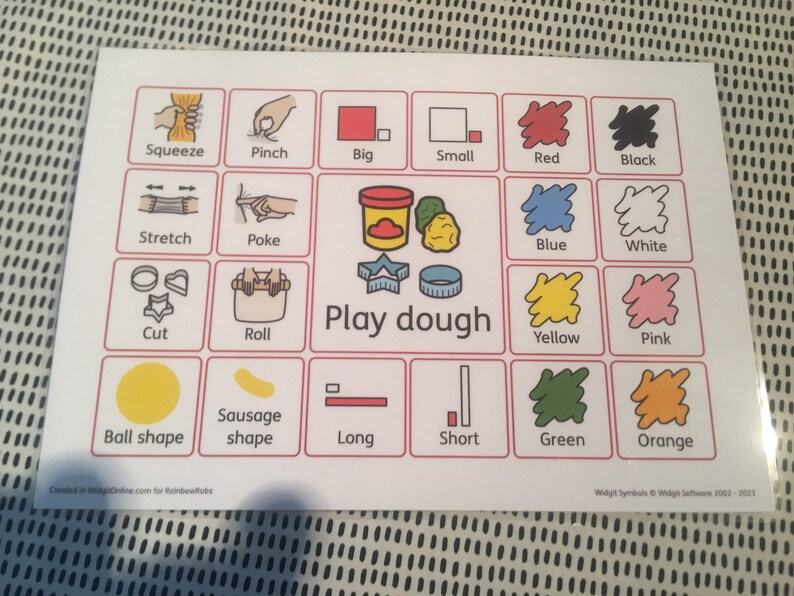 Play Dough Mat Vocabulary Communication Childminders Nursery Early ...